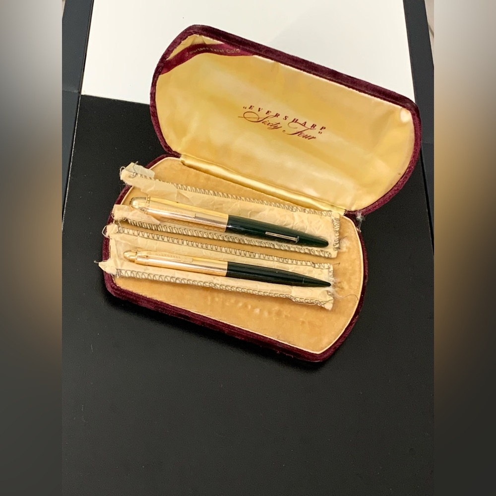 SOLID 14K GOLD EVERSHARP 64 SIXTY FOUR FOUNTAIN PEN SET